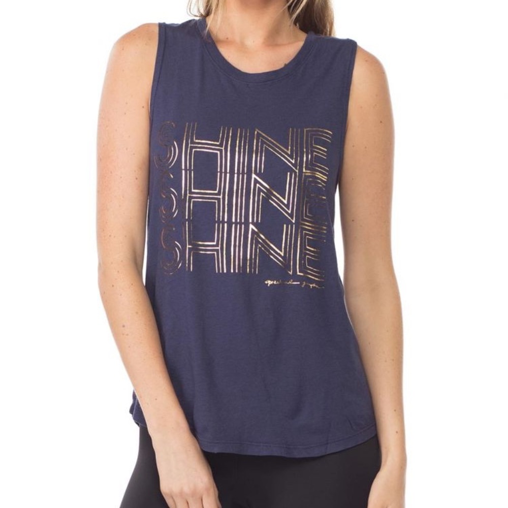 Spiritual Gangster Triple Shine Tank Vintage Navy